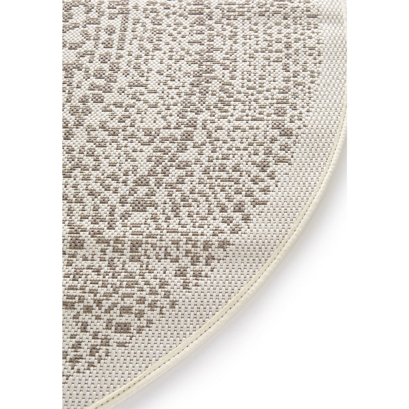 TRIBAL rond vloerkleed voor binnen en buiten in etnische stijl