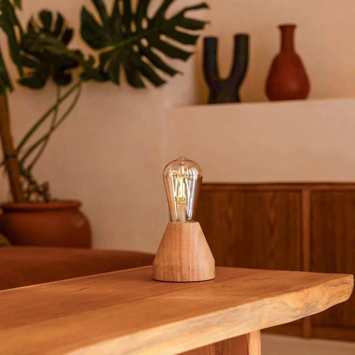 Zavi Lichtbruine Oplaadbare Tafellamp | LED, draadloos en batterijduur van 80 uur