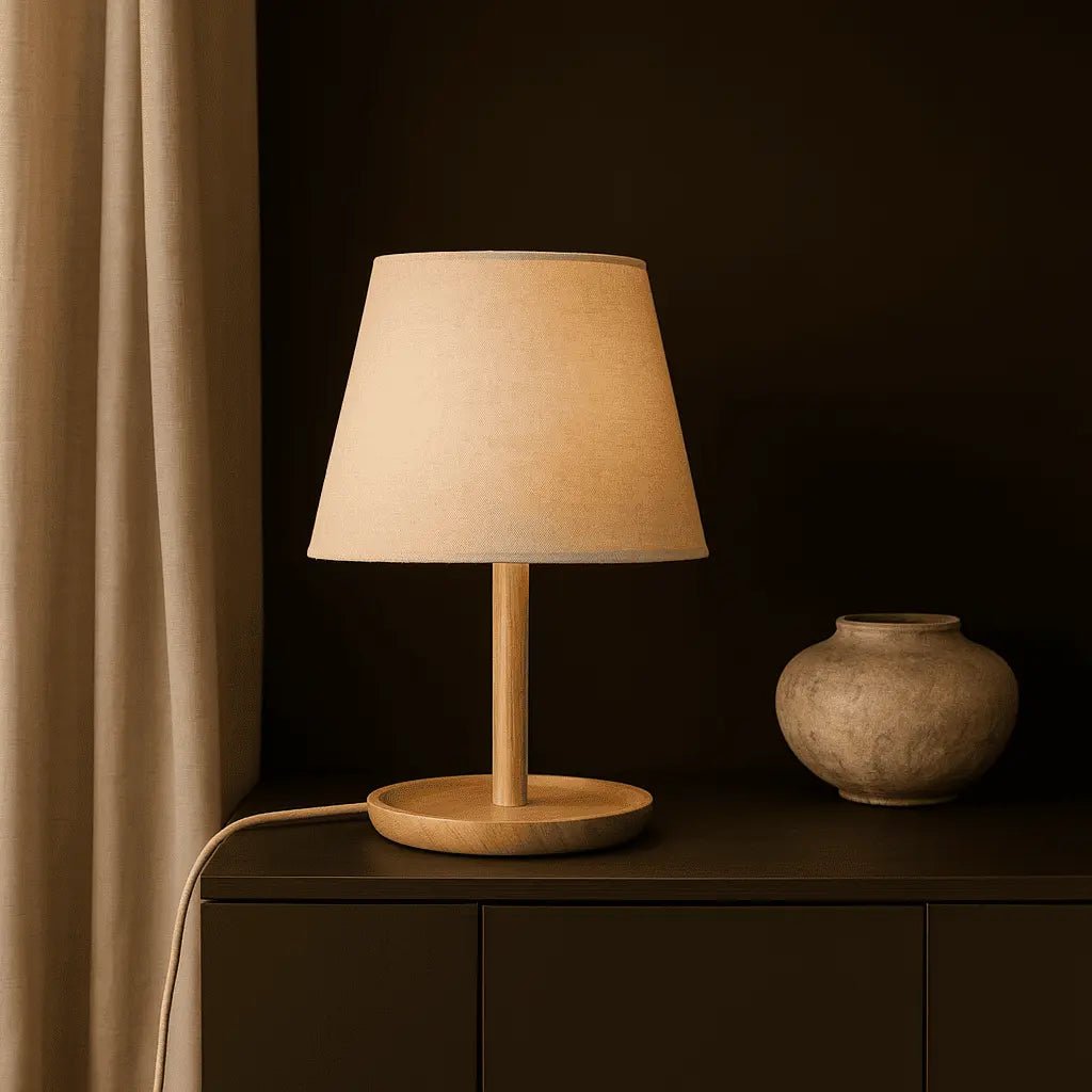 Emily Lichtbruine Houten Lamp | Kabel & Duurzaam Ontwerp