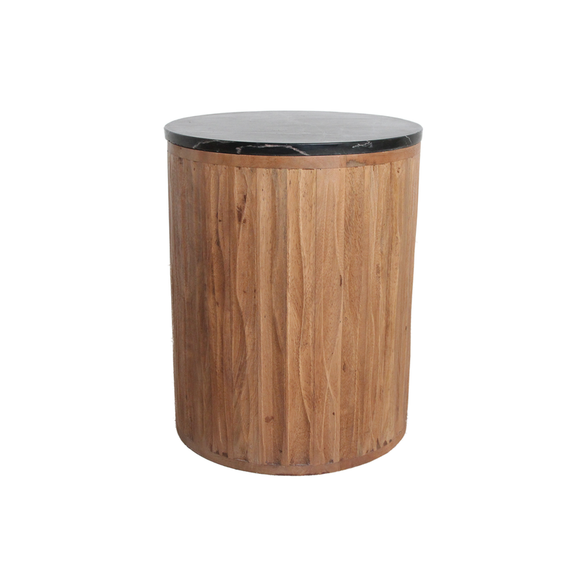 Langkawi bijzettafel marmer zwart - 40x40x50 cm