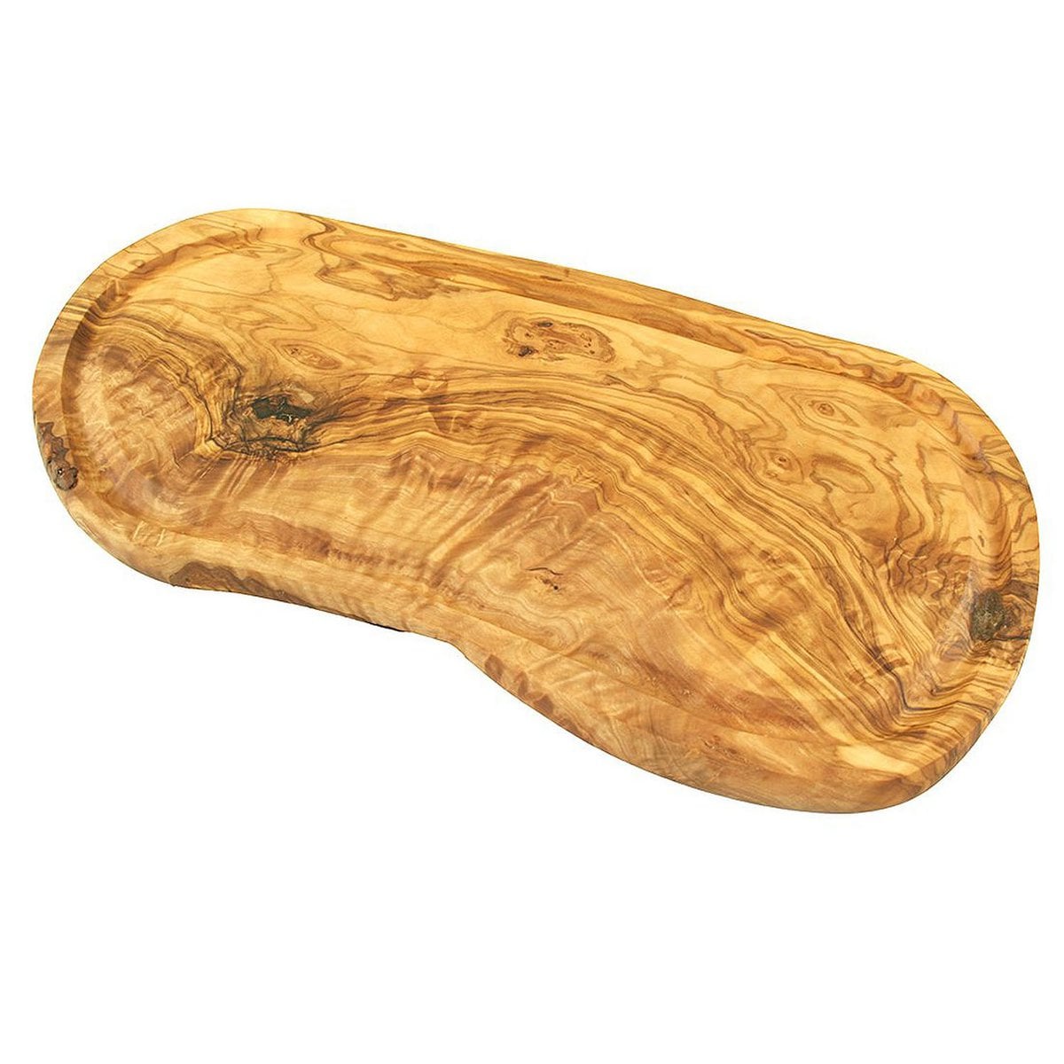 Steakplank RUSTIEK (lengte ca. 50 - 55 cm) met sapgleuf & zonder handvat