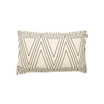 Kussen Noa gebroken wit/zwart 50x30