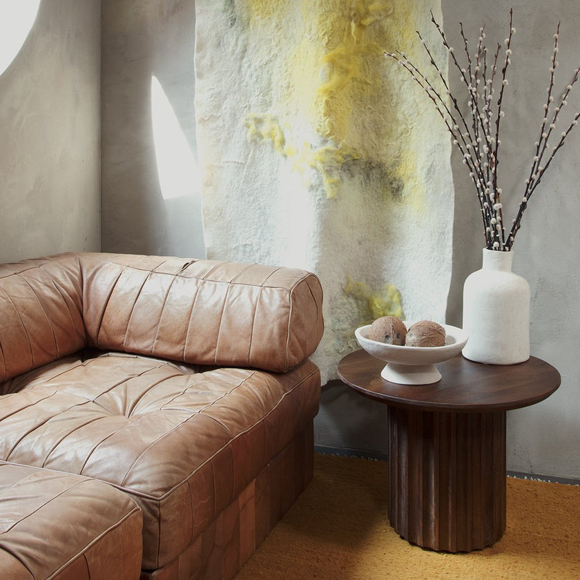 Bullnose bijzettafel bruin 55 cm