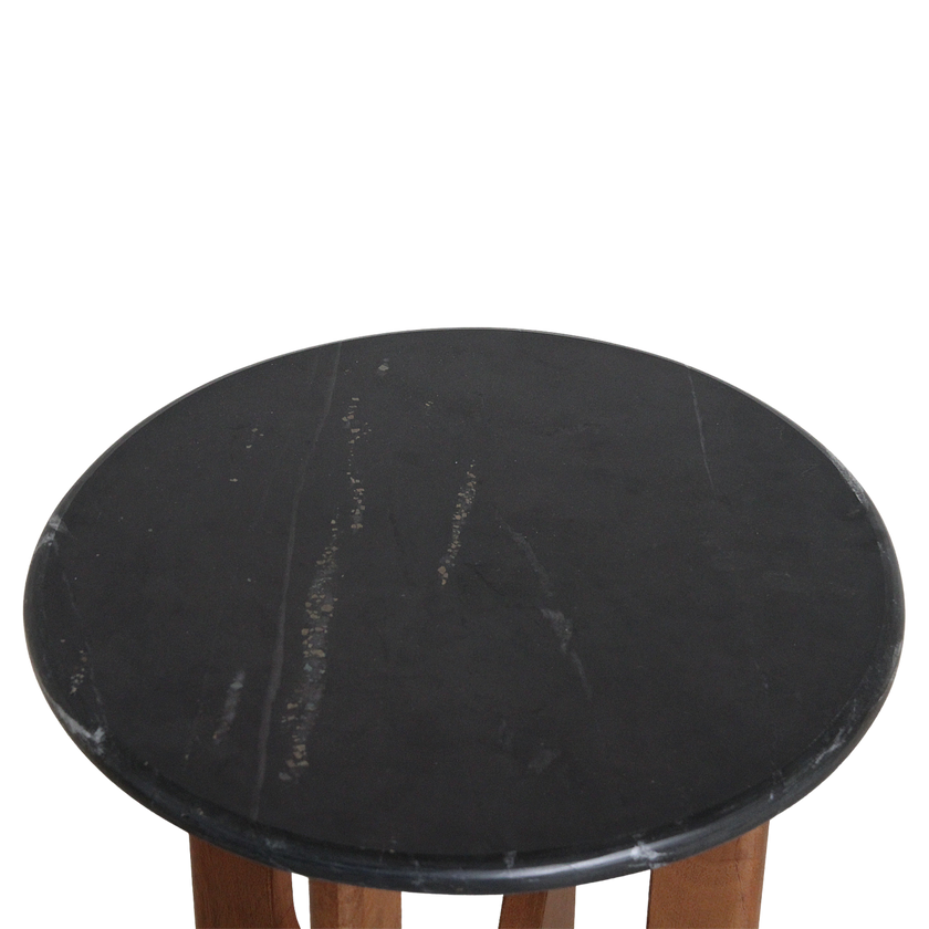 Brunei bijzettafel marmer zwart