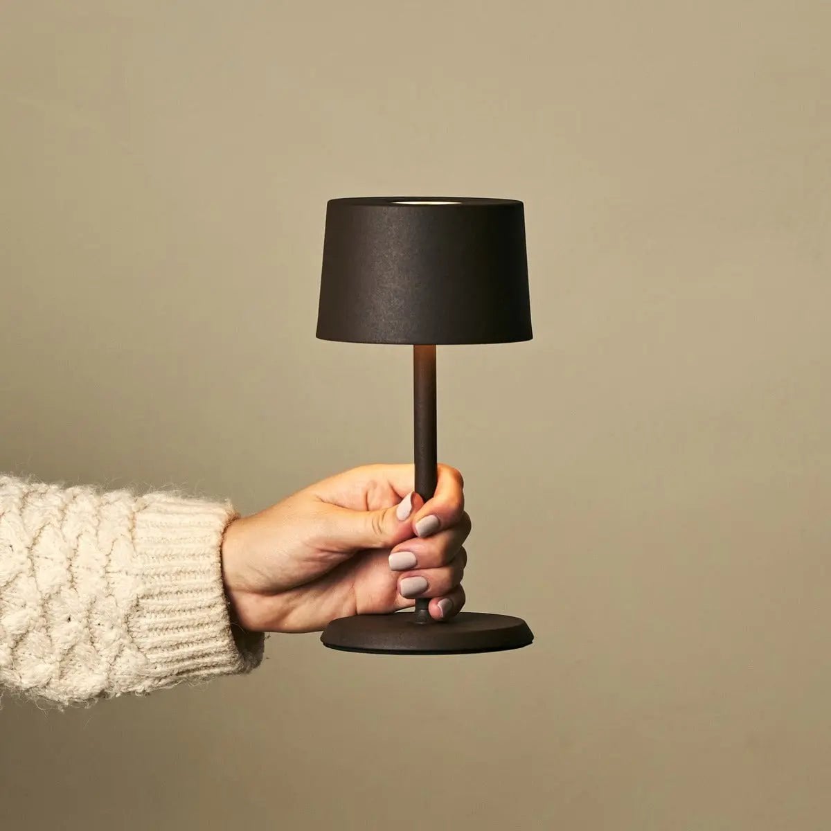 David Mokkabruine oplaadbare tafellamp 2 in 1 met verstelbare hoogte | Dimbaar en draadloos