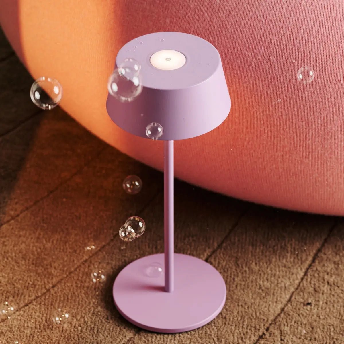 Hugo Violet Lila Oplaadbare Tafellamp | Stijlvolle, dimbare lamp en draadloos