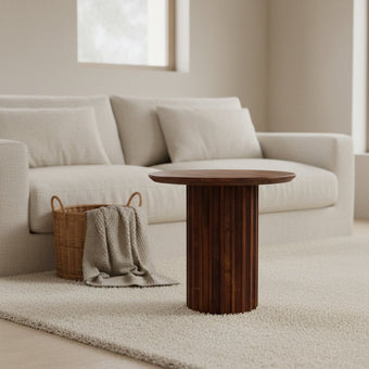 Bullnose bijzettafel bruin 50 cm