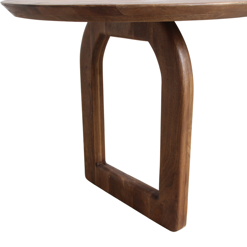 Bullnose eettafel bruin mix onderstel