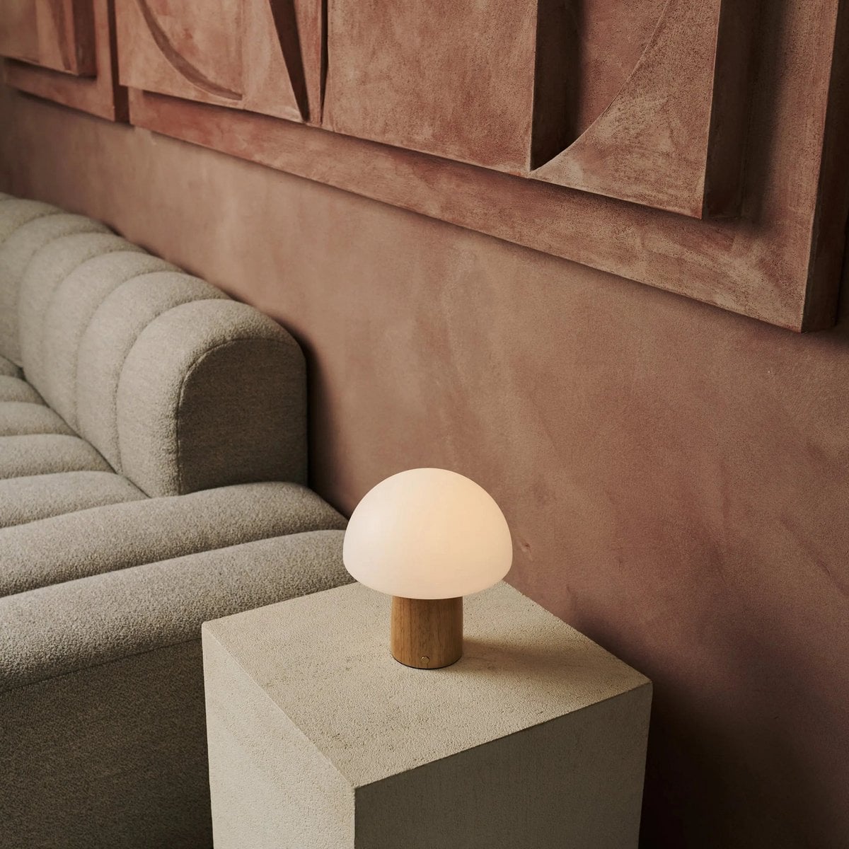 Mia Lichtbruine Stijlvolle Draadloze Tafellamp | Elegant, dimbaar en functioneel