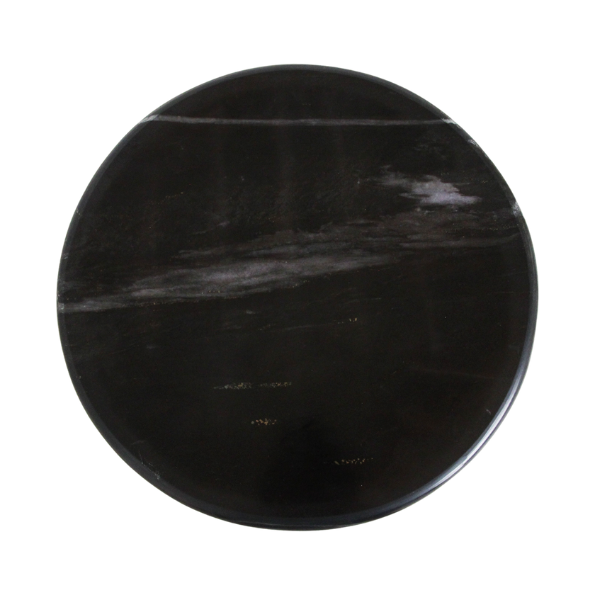 Singapore bijzettafel marmer zwart - 40x40x50 cm