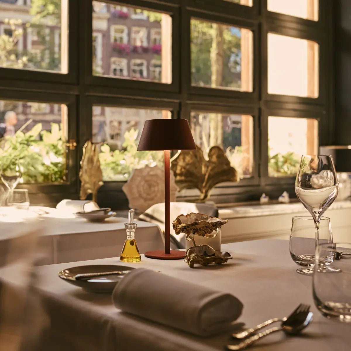 Milou Bronzen Tafellamp zonder Kabel | Modern, design en 3 lichtmodi