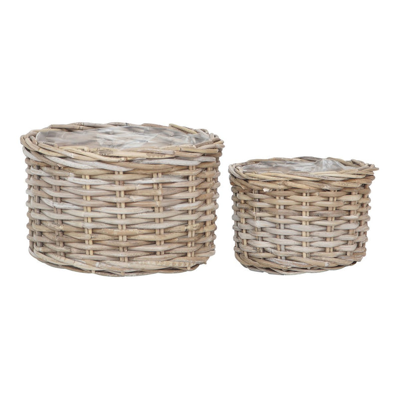 Kalak -manden - Natural, Kubu, Rattan - Set van 2