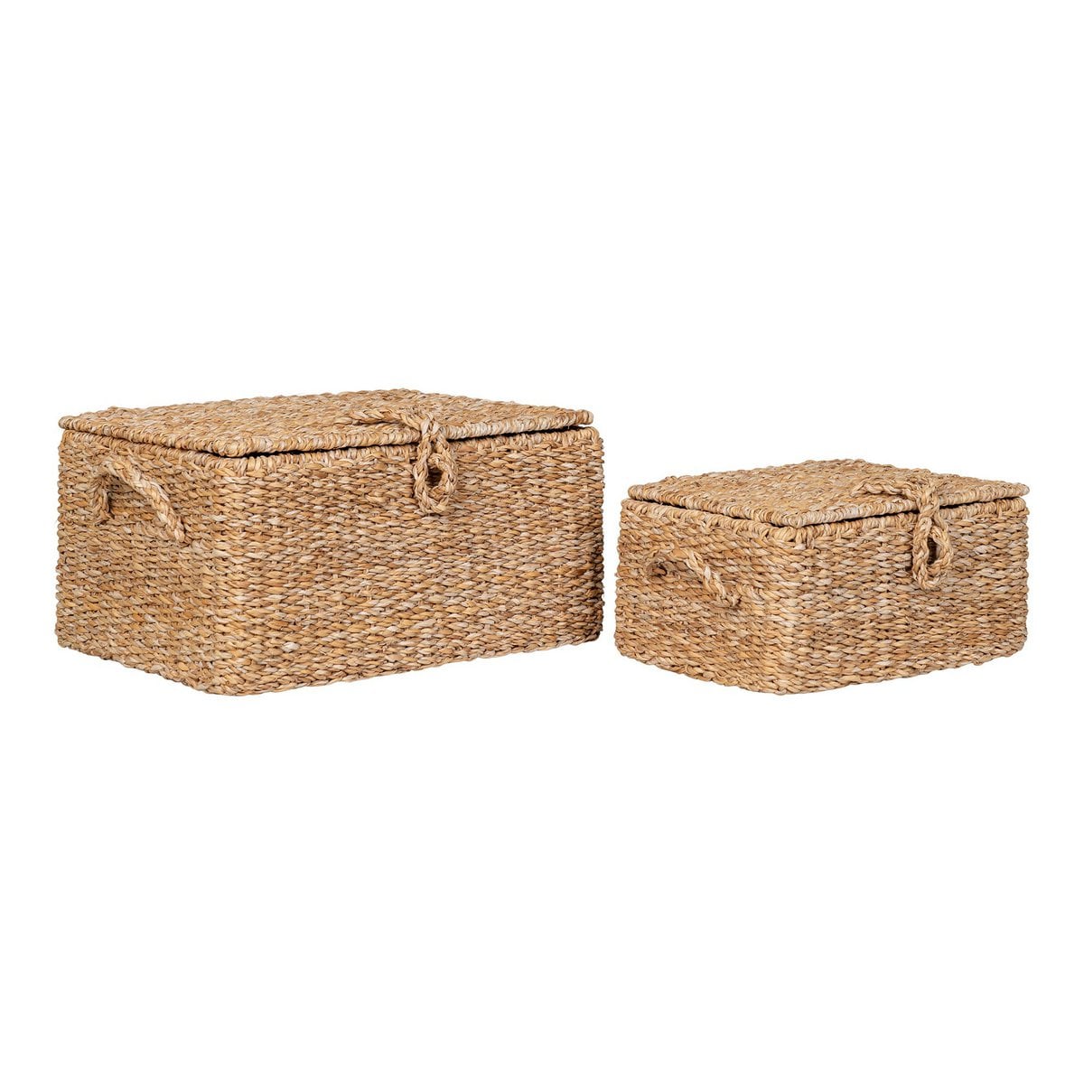 Bogra Manden - Naturel, Zeegras, Ijzer, Set van 2