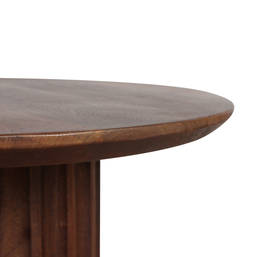 Bullnose bijzettafel bruin 50 cm