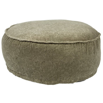 Fluwelen vloerkussen Delfna olijf 65x25