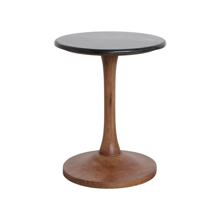 Singapore bijzettafel marmer zwart - 40x40x50 cm