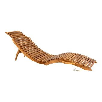 Arrieta Ligstoel - Natuurlijk, Teak, 160x50x25 cm