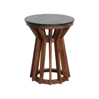 Sabah bijzettafel marmer zwart - 40x40x50 cm