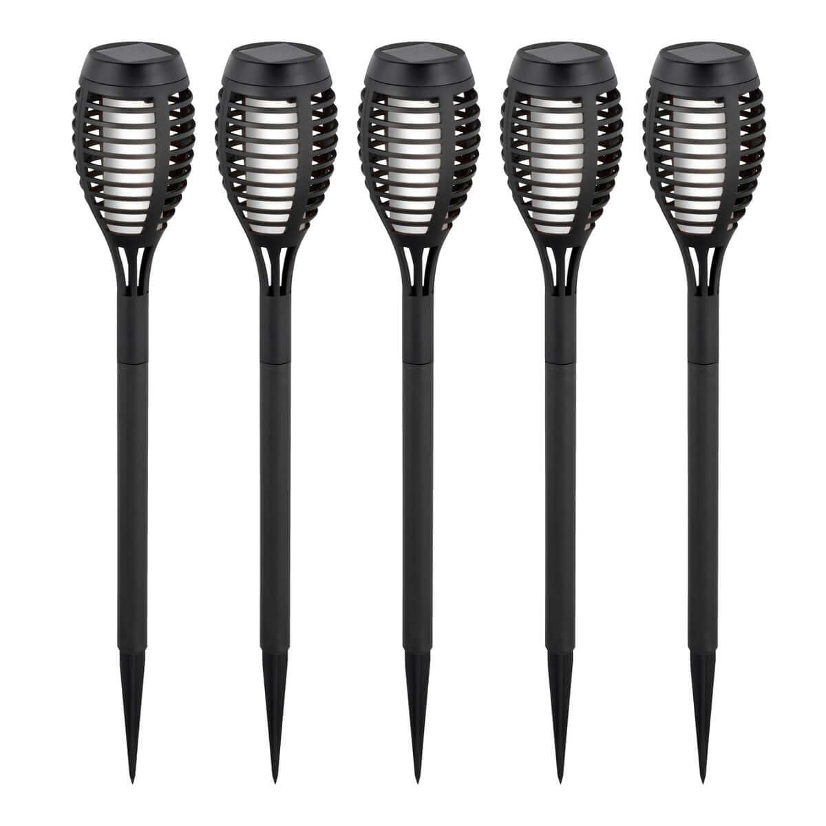 Aarde Spies Grijs Plastic 5-Delige Set – LED Buitenverlichting