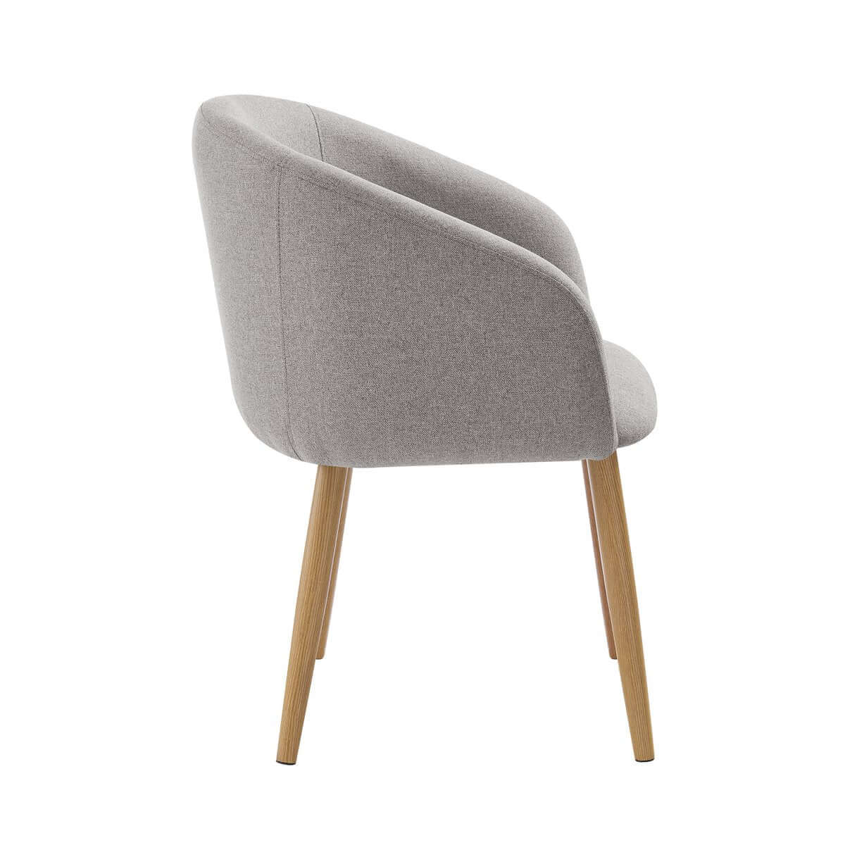 Armlehnstuhl 2er Set Strukturstoff Taupe - SalesFever