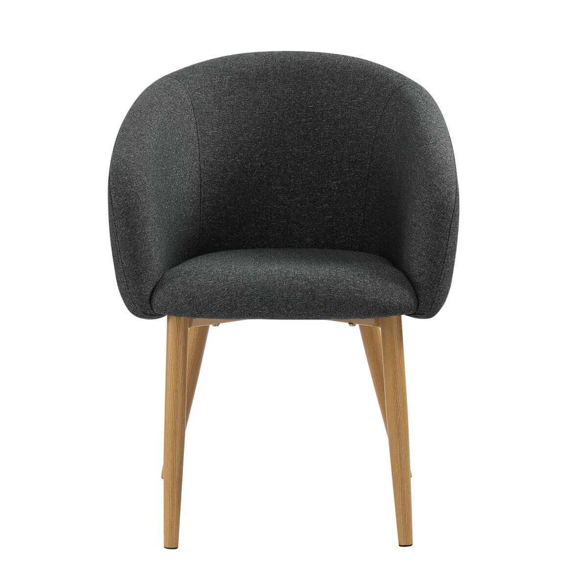 Armlehnstuhl 2er Set Strukturstoff Schwarz - SalesFever