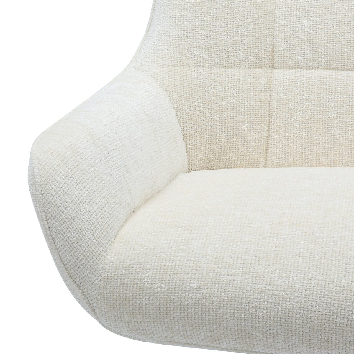 Armchair chenille fabric beige - SalesFever