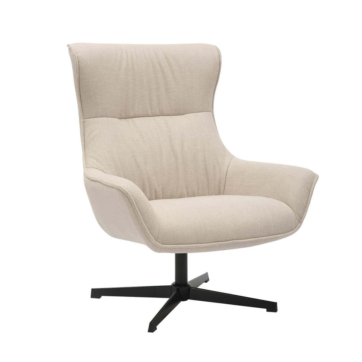 Armchair structural fabric beige - SalesFever