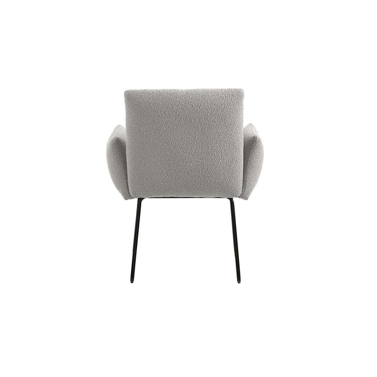 Armchair Bouclé fabric light gray - SalesFever