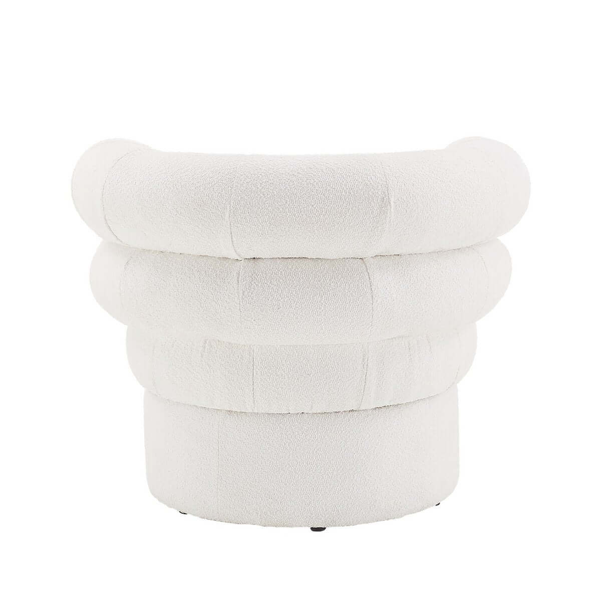 Armchair boucle fabric white - SalesFever