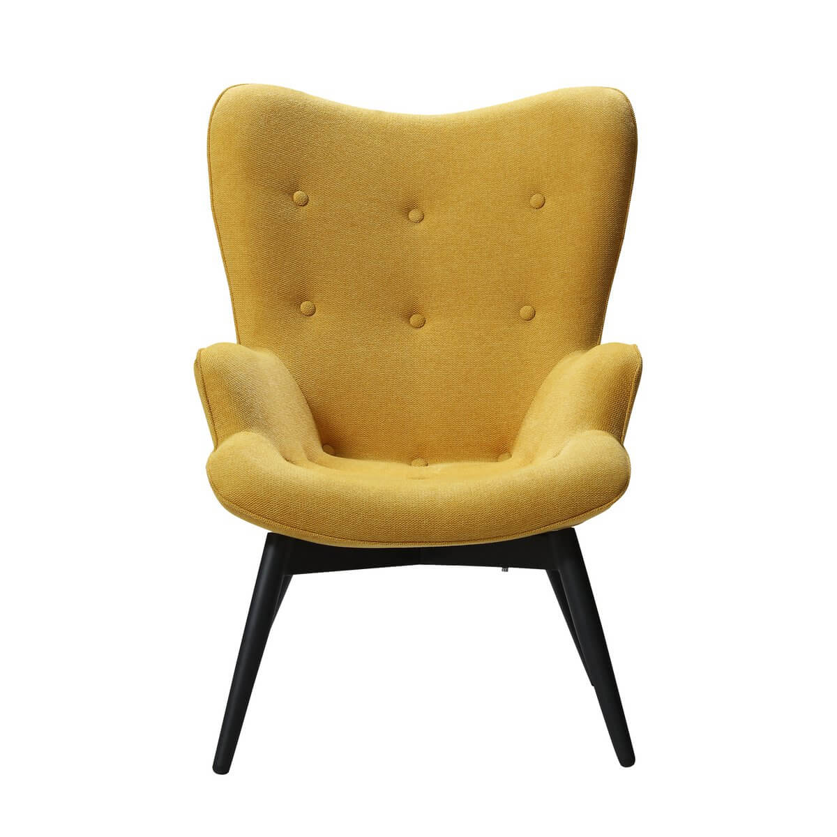 Armchair Yellow textured fabric - SalesFever