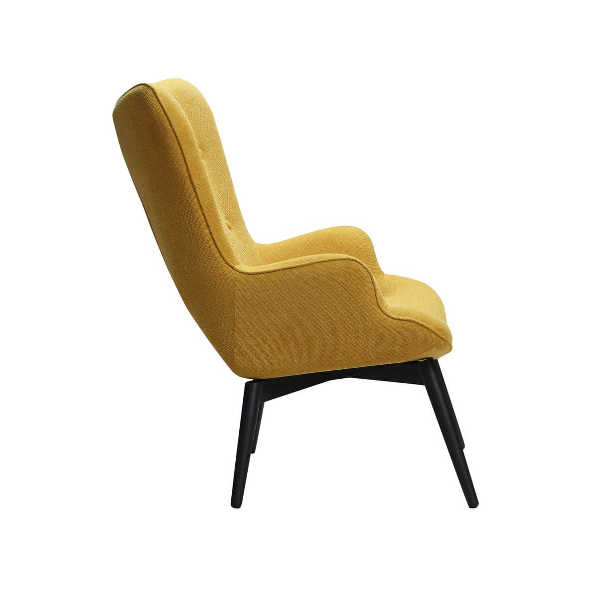 Armchair Yellow textured fabric - SalesFever