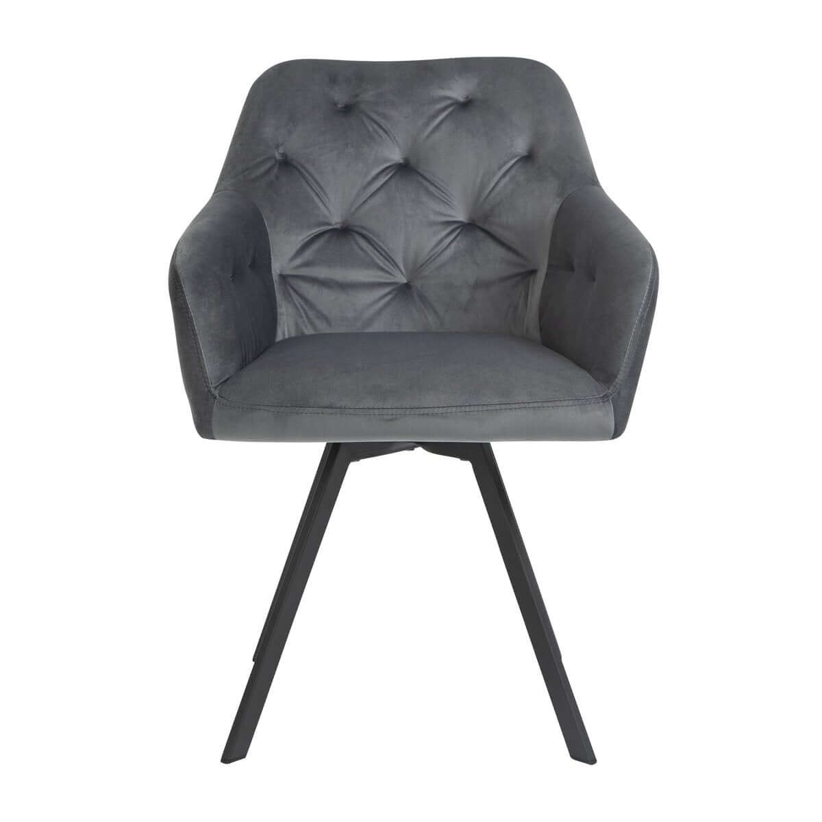 Armchair with 360° swivel function Grey - SalesFever