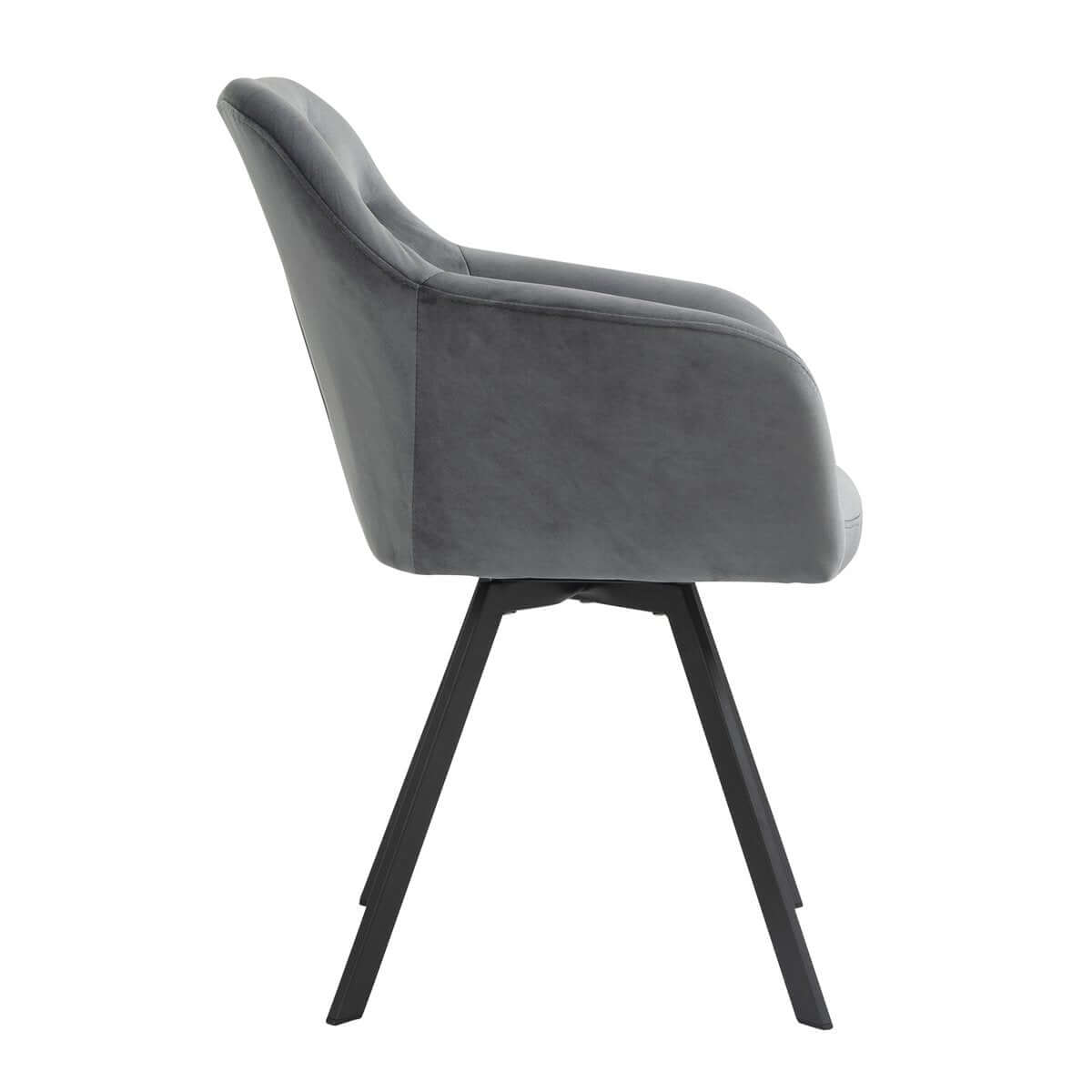 Armchair with 360° swivel function Grey - SalesFever