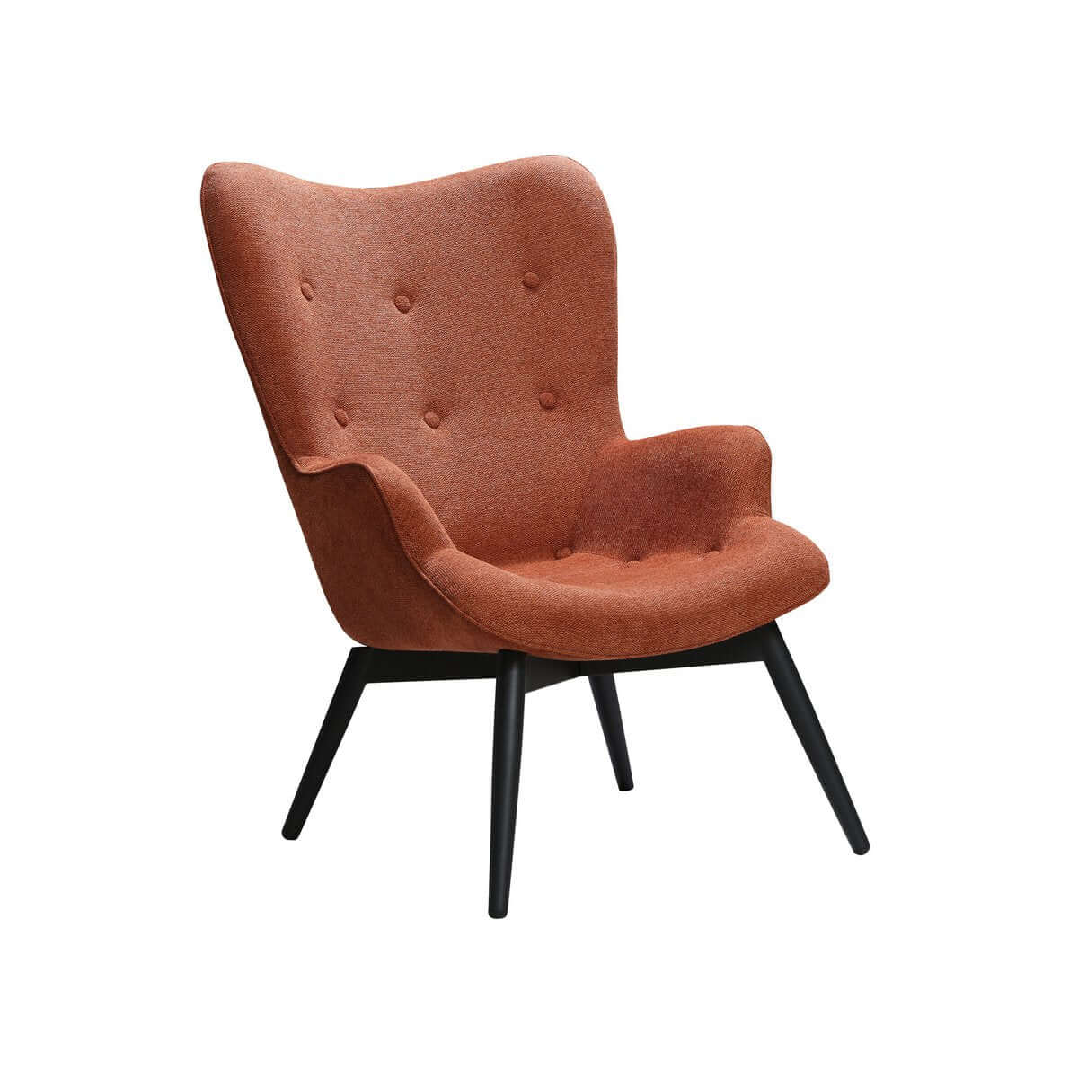 Armchair in copper textured fabric - SalesFever