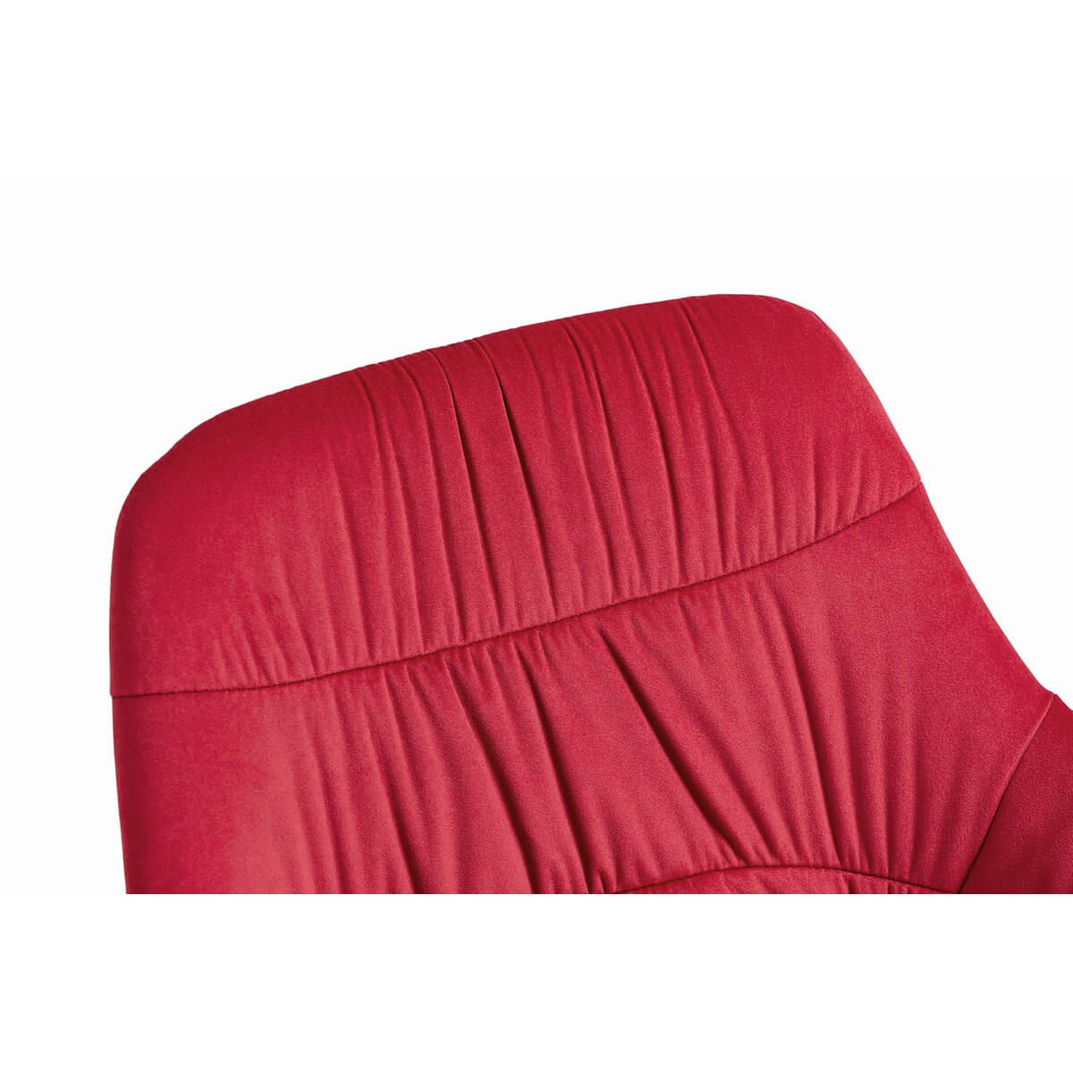 Armchair with honeycomb quilting in red velvet - SalesFever