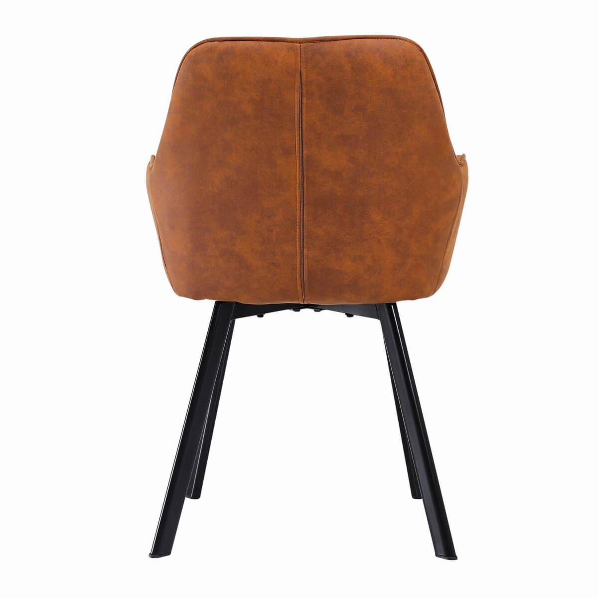 Armchair set of 2 brown microfiber - SalesFever