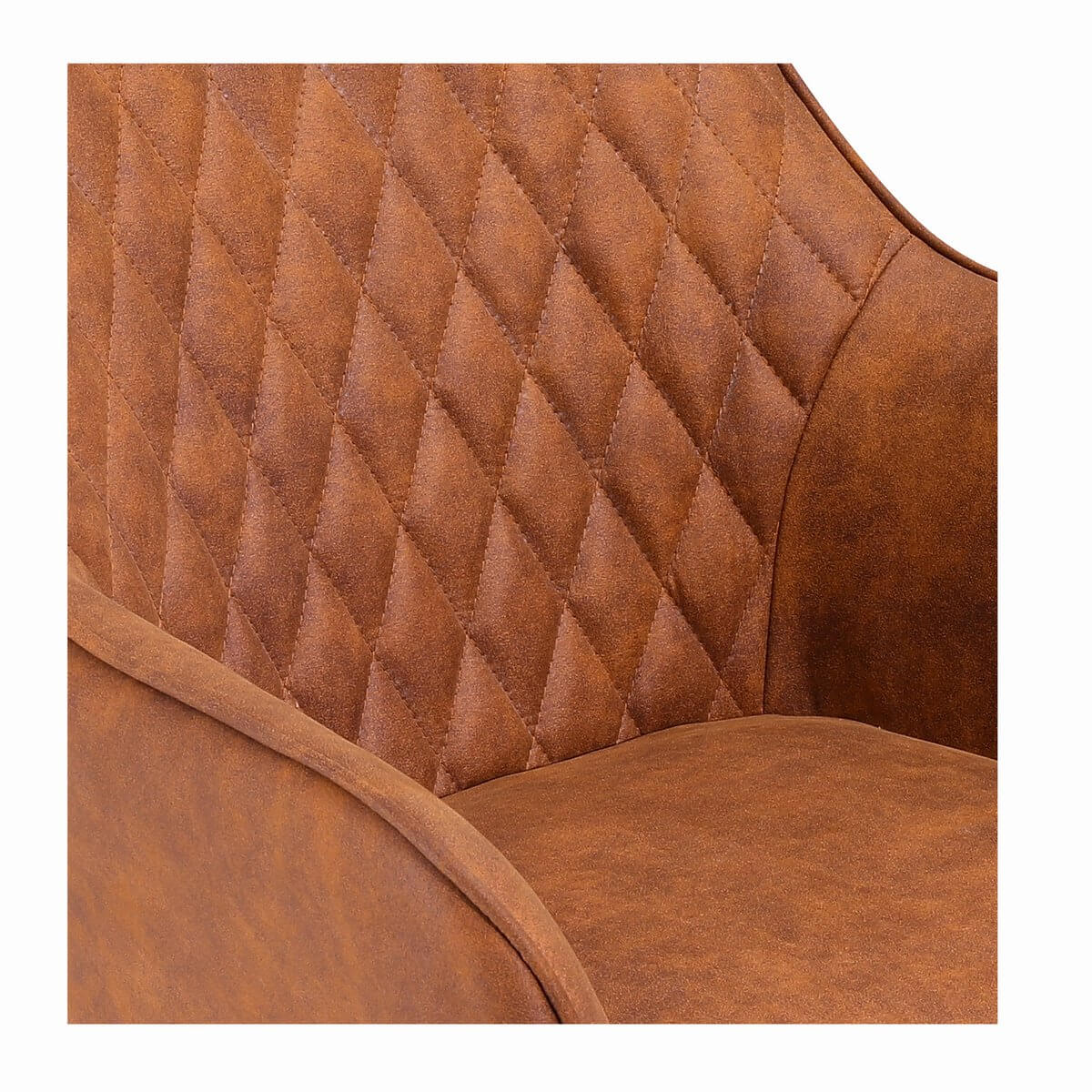 Armchair set of 2 brown microfiber - SalesFever