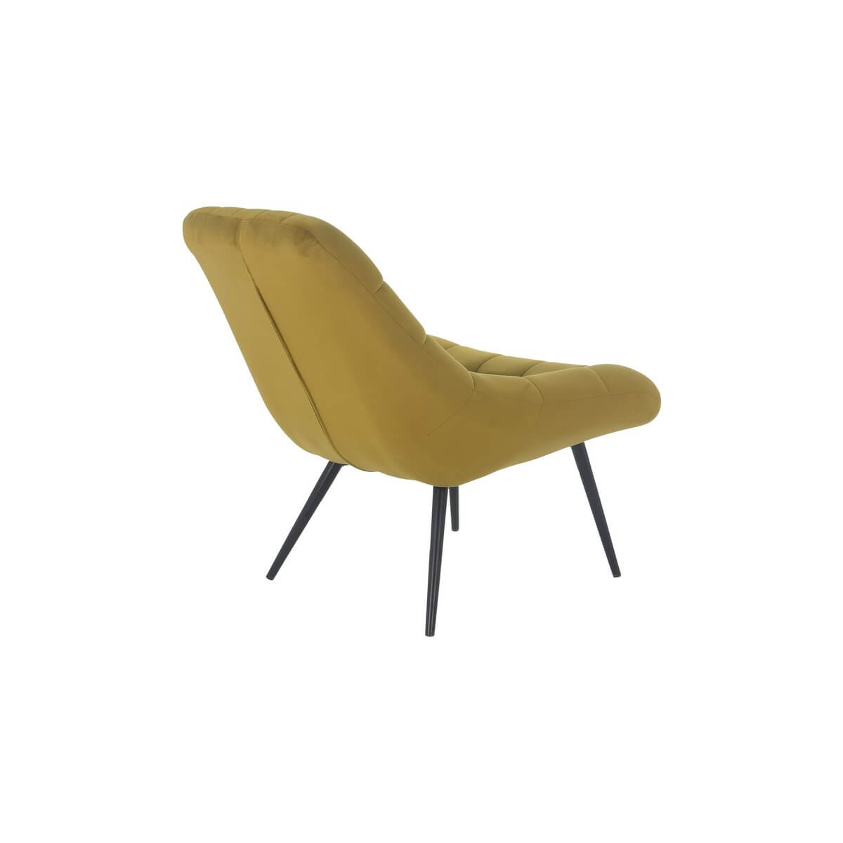 Armchair XXL velvet yellow metal black - SalesFever