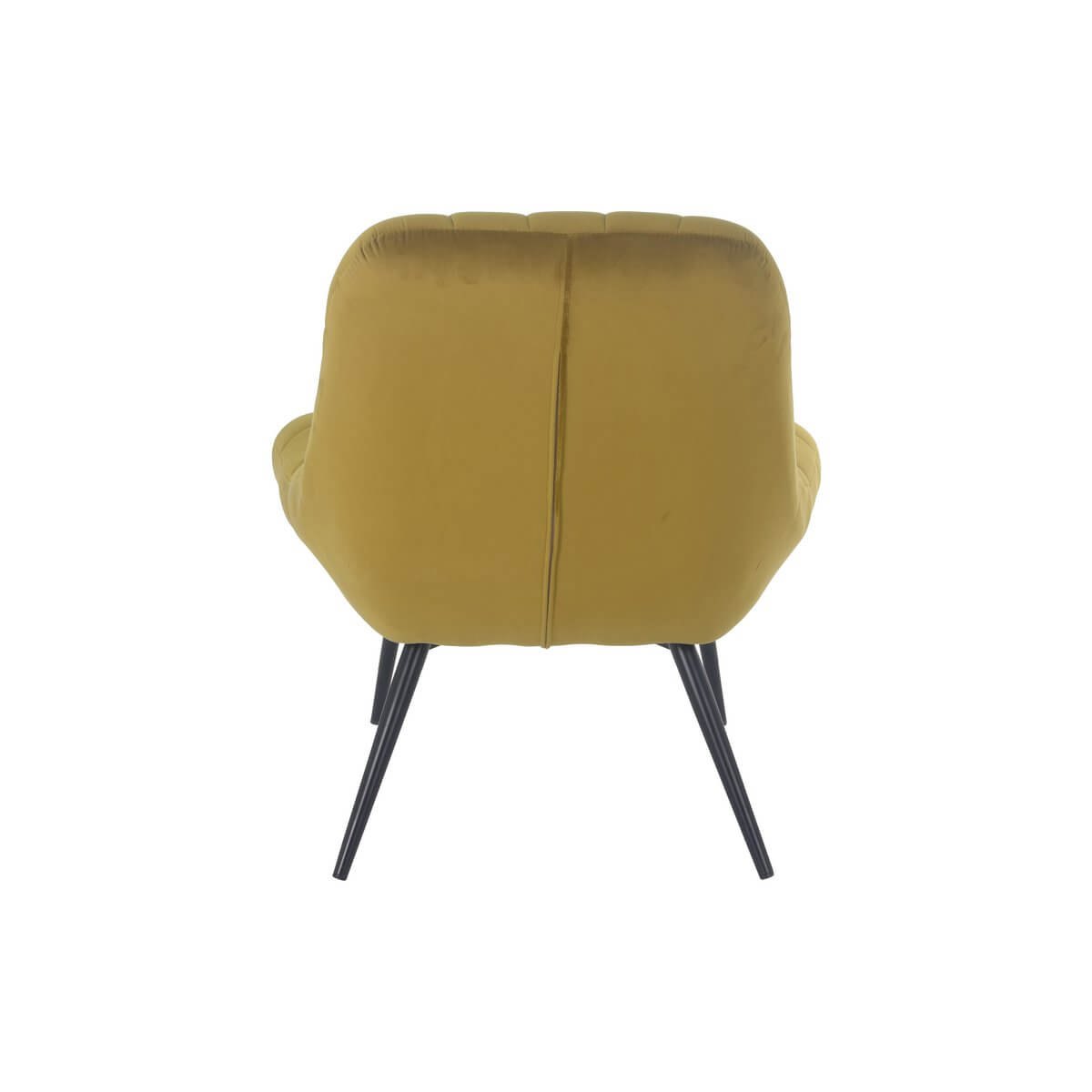 Armchair XXL velvet yellow metal black - SalesFever