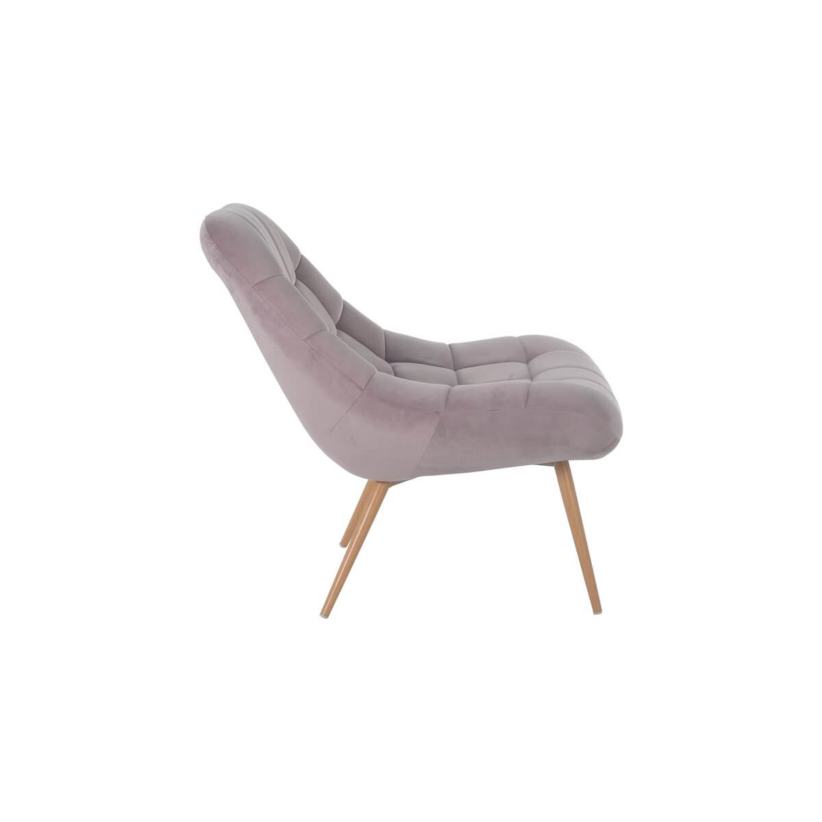 Armchair XXL velvet pink metal wood look - SalesFever