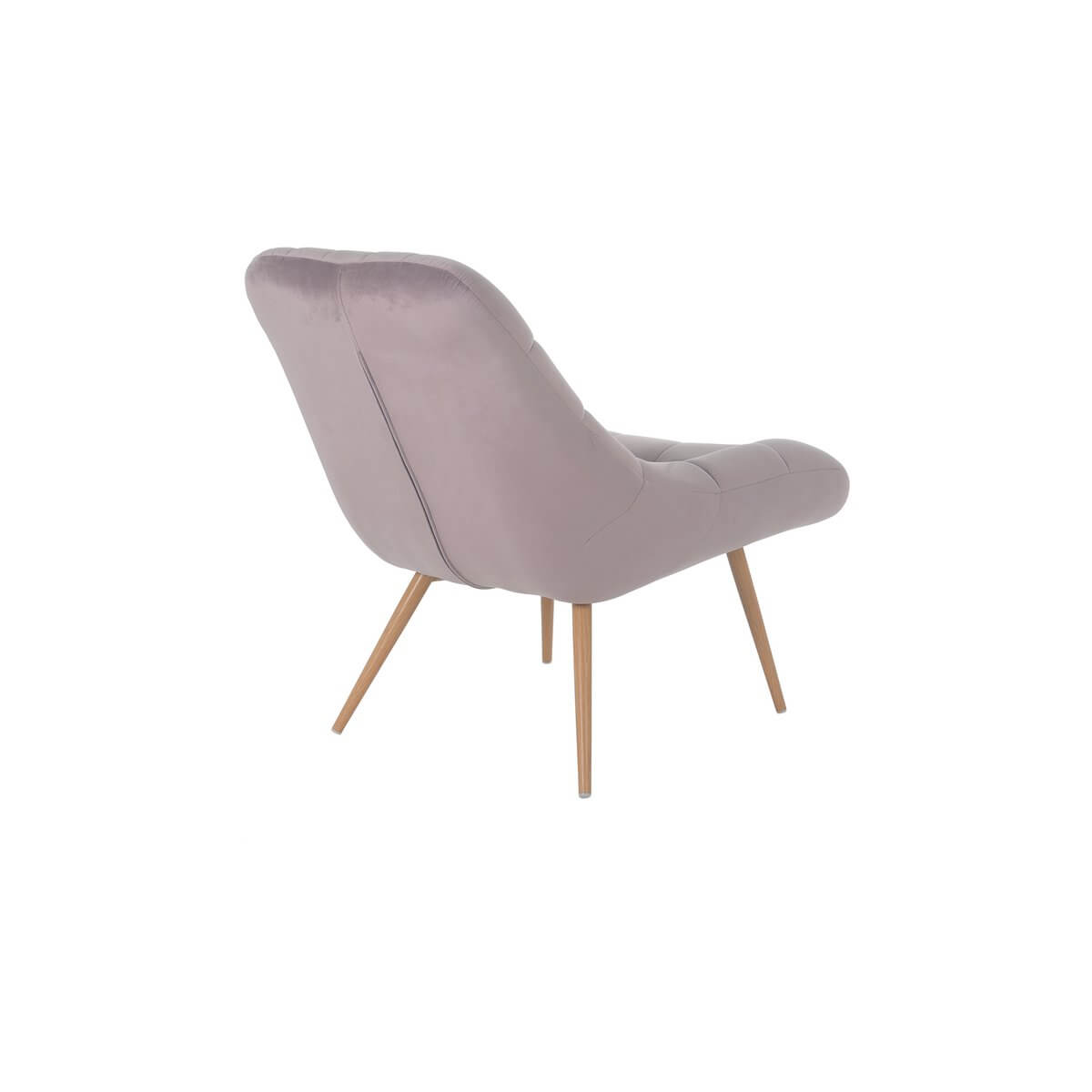 Armchair XXL velvet pink metal wood look - SalesFever