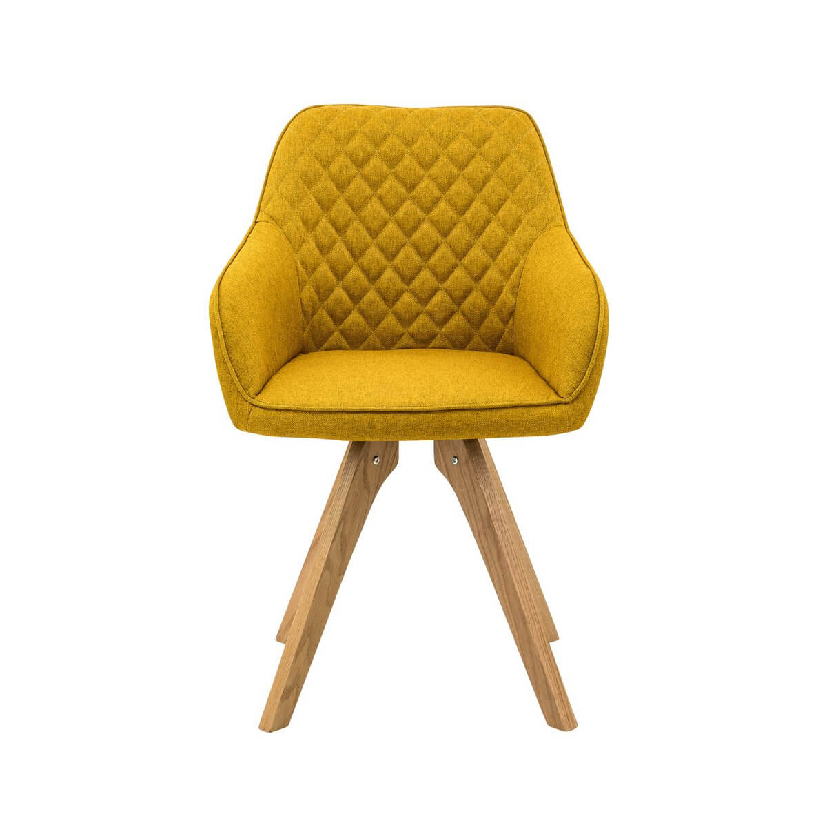 Armchair set of 2 curry yellow textile - SalesFever