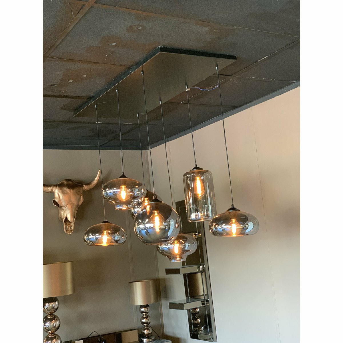 Ava Hanglamp Smoke Glas 7-Licht - Luxury Living B.V. - Casanovio