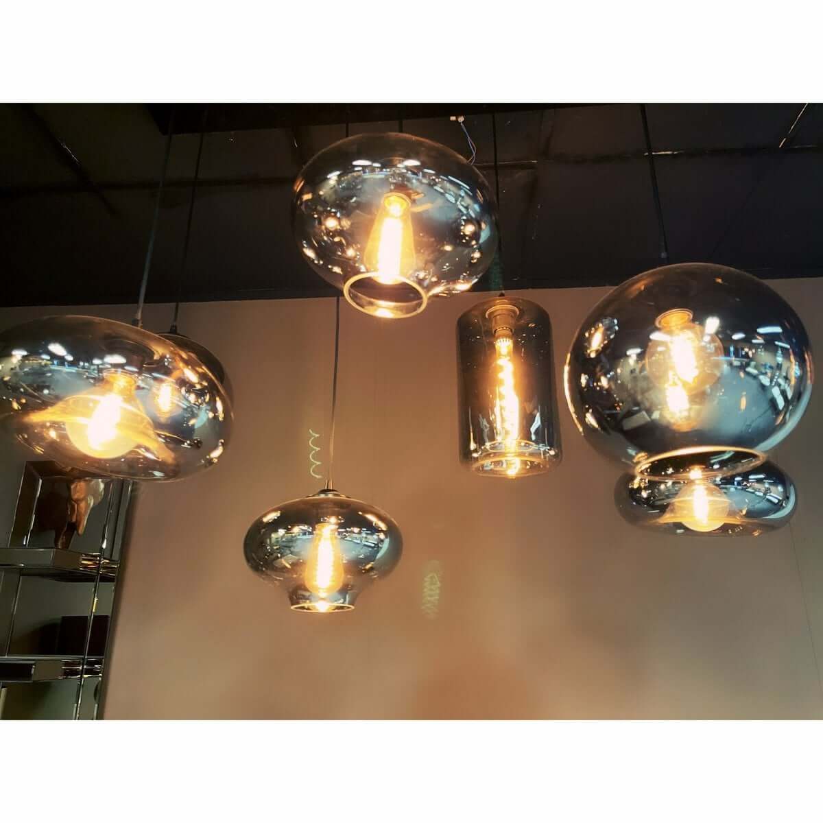 Ava Hanging Lamp Smoke Glass 7-Light - Luxury Living B.V.