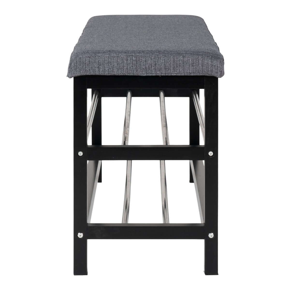 Padova Bank - Populier, Staal, Polyester, Grijs - 100x34x50 cm - House Nordic ApS