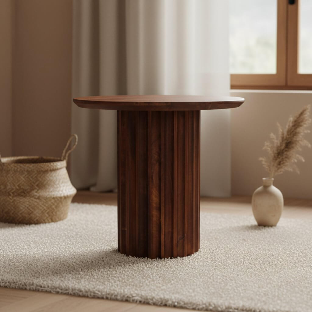 Bullnose bijzettafel bruin 50 cm - Raw Materials