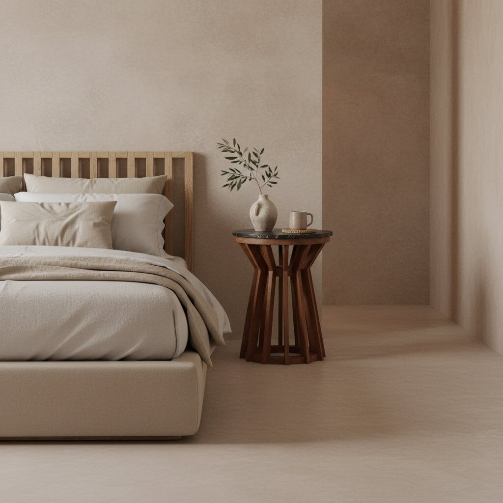 Sabah bijzettafel marmer zwart - 40x40x50 cm - Raw Materials