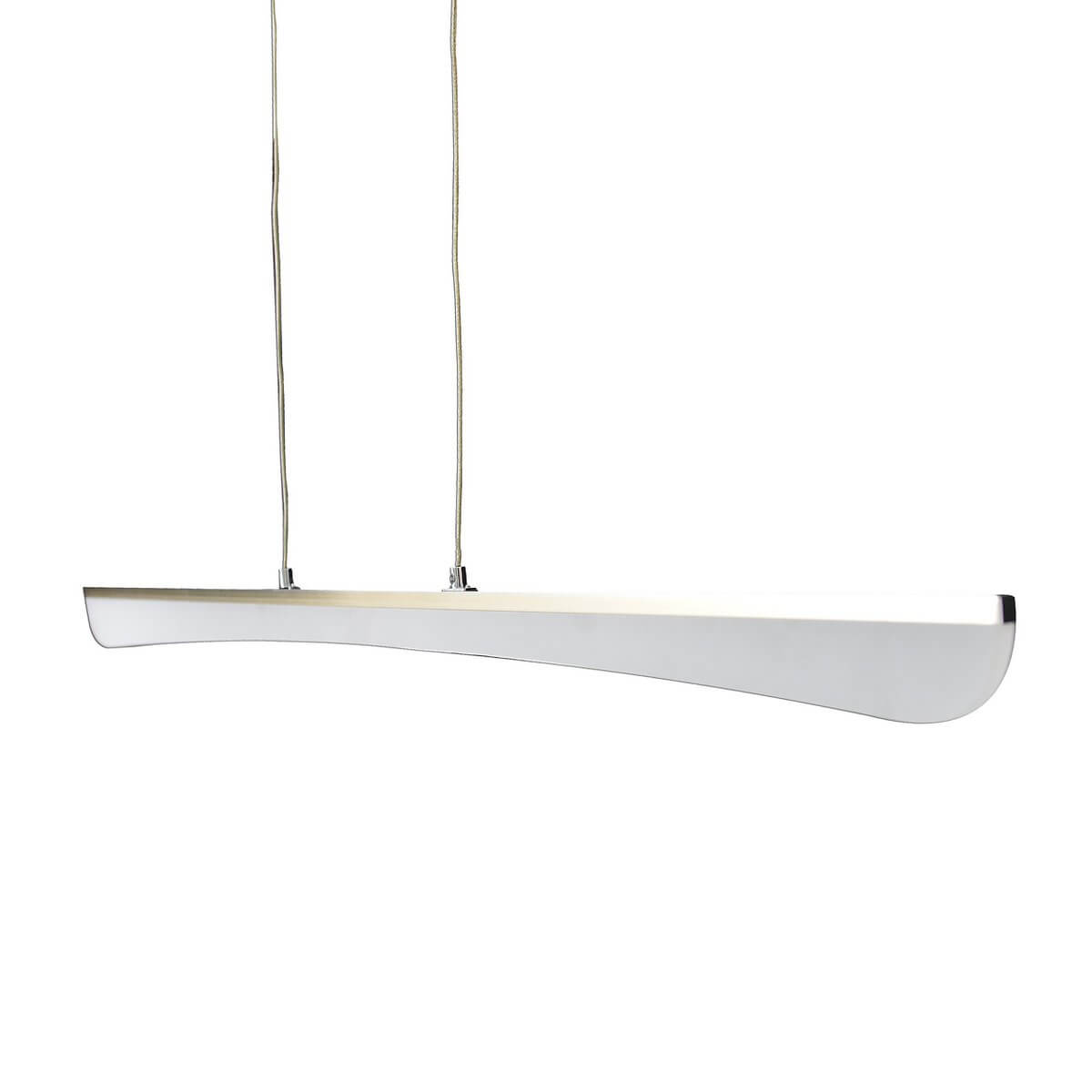 Bones 2 LED hanglamp chroom met acrylglas - 100 × 8 × 150 cm
