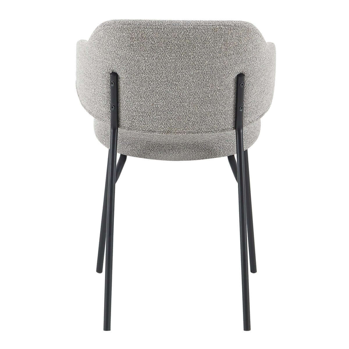 Bouclé armchair set of 2 light gray - SalesFever