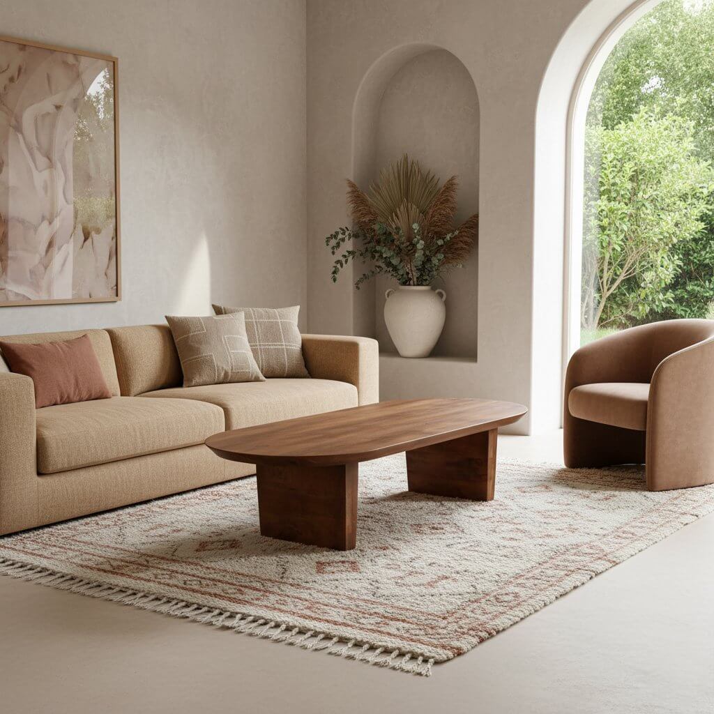 Bullnose salontafel bruin